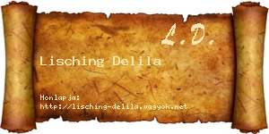 Lisching Delila névjegykártya